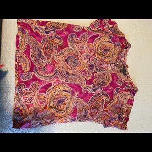 Lauren by Ralph Lauren 2x peasant top